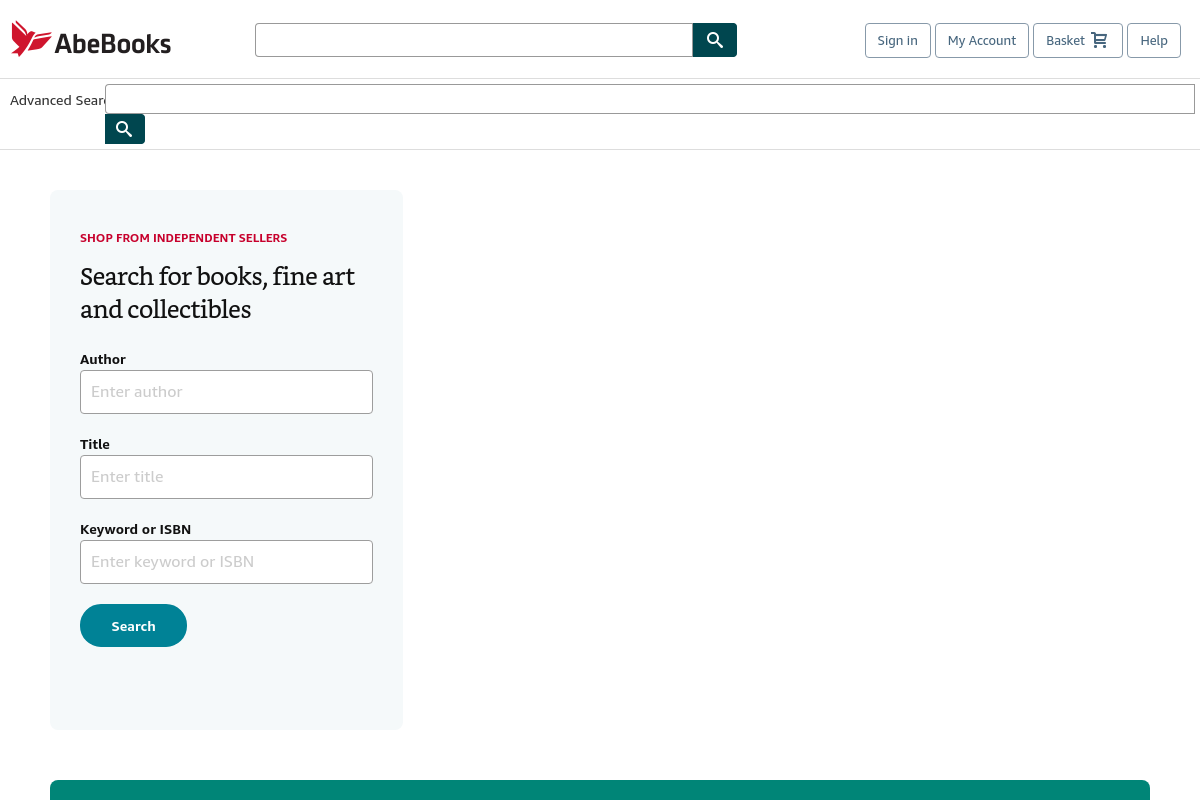AbeBooks screenshot