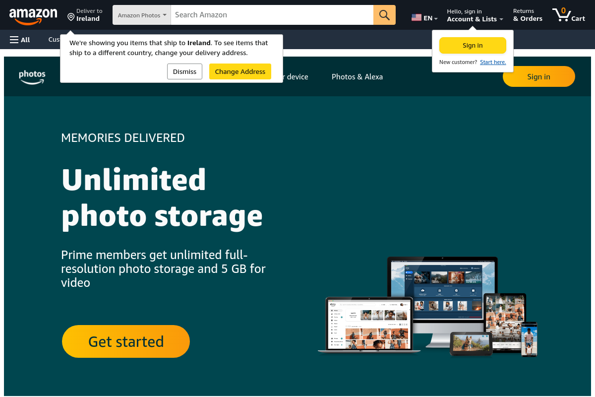 Amazon Photos screenshot