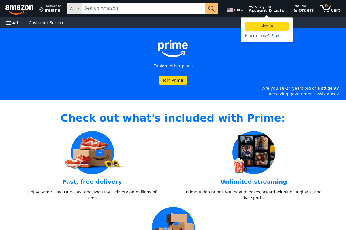 Amazon Prime screenshot