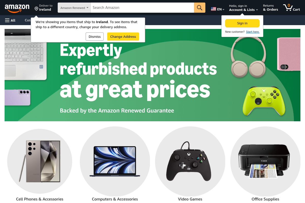 Amazon Renewed screenshot