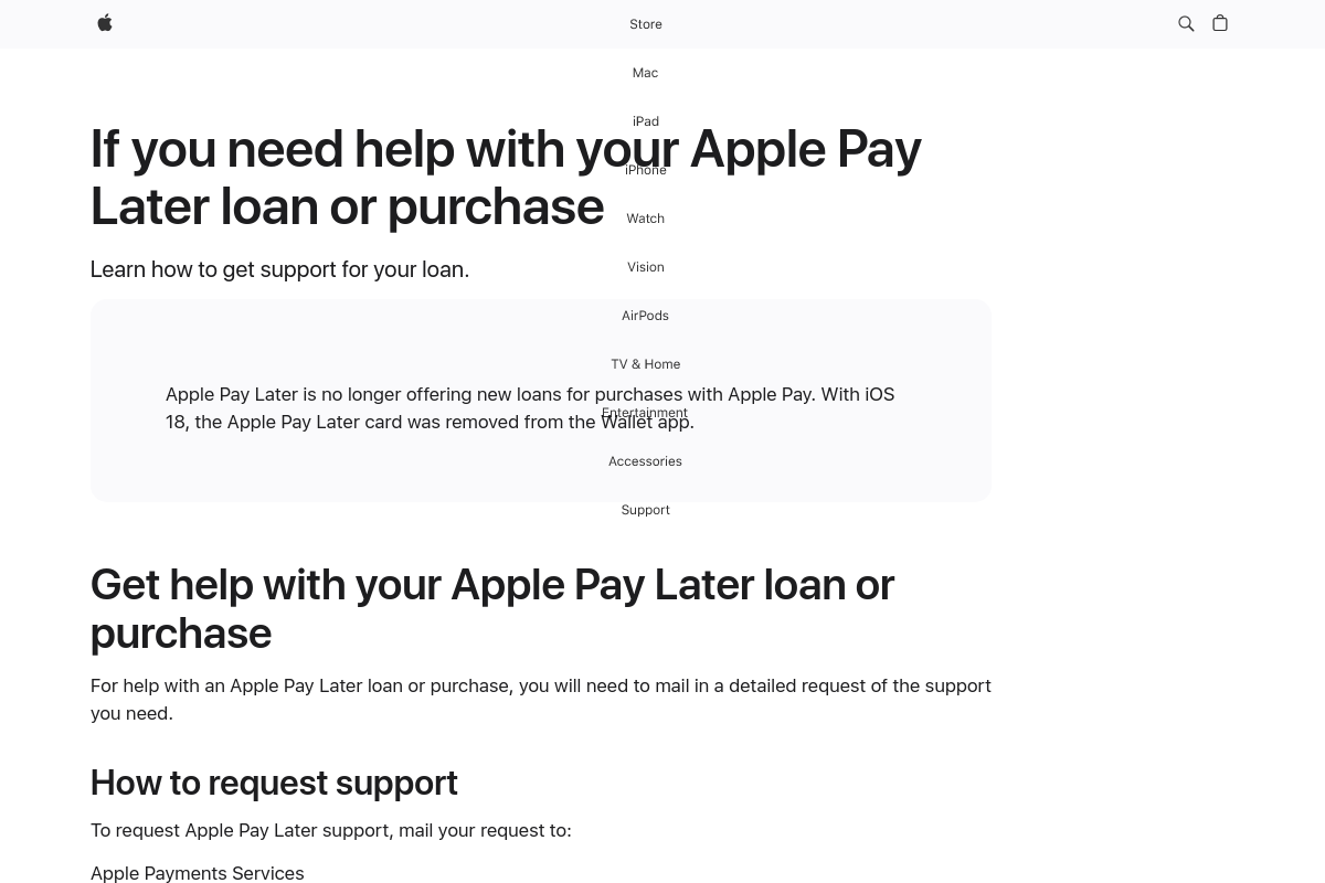 Apple Pay Later screenshot