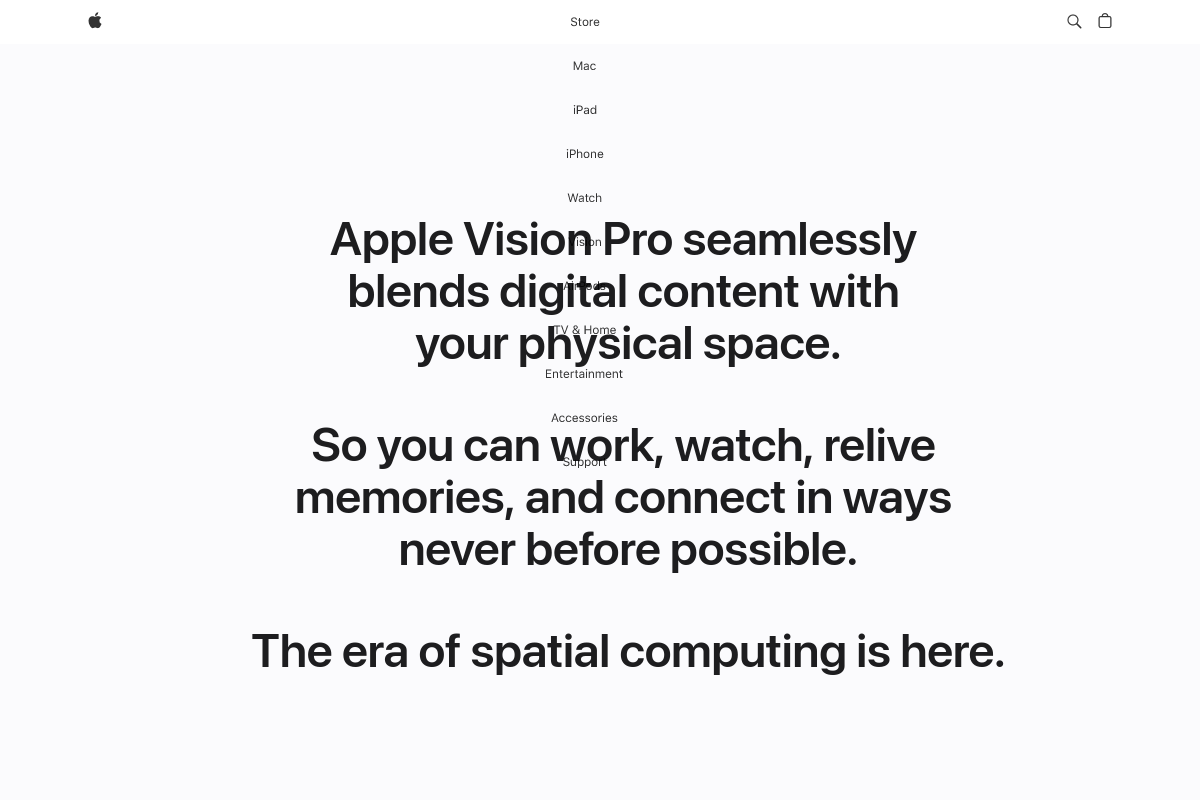 Apple Vision Pro screenshot