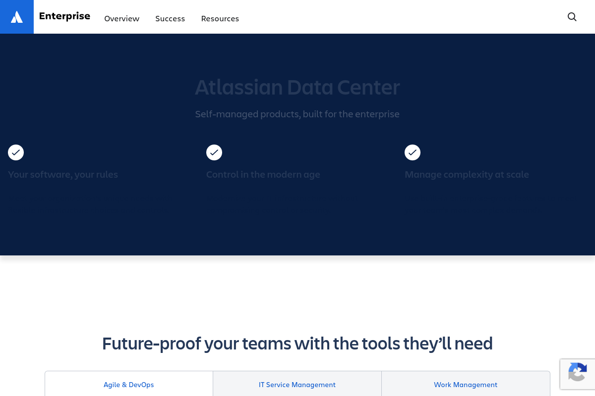 Atlassian Data Center screenshot