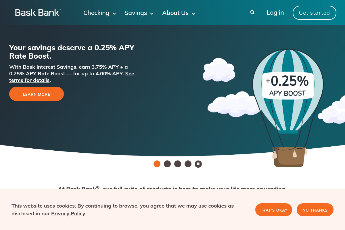 Bask Bank screenshot