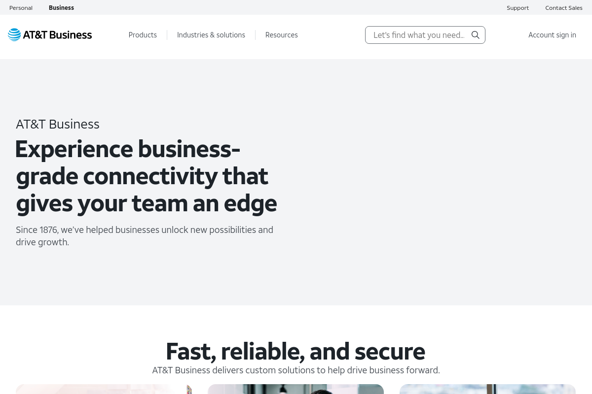 AT&T Enterprise Solutions screenshot