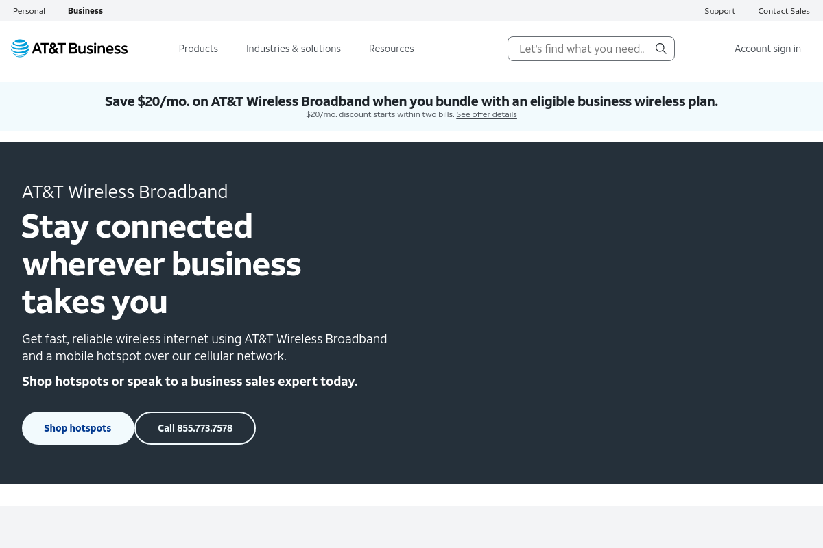 AT&T Wireless Broadband screenshot