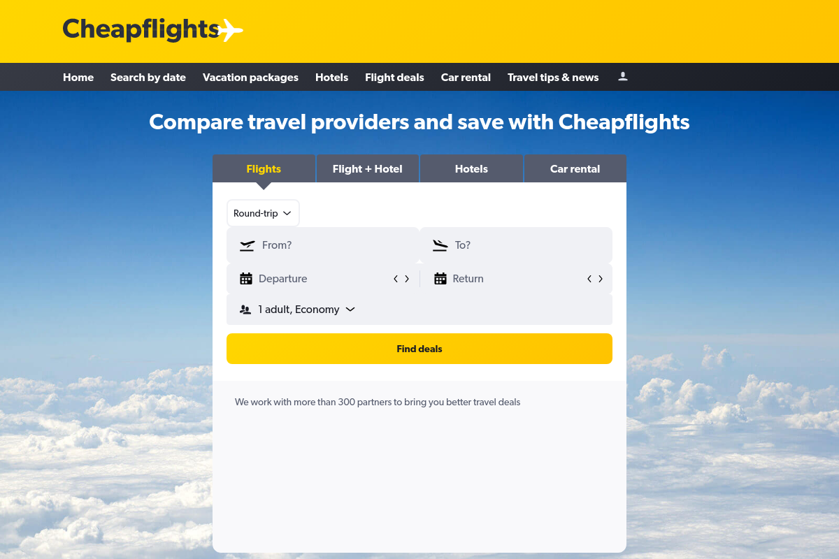 Cheapflights screenshot