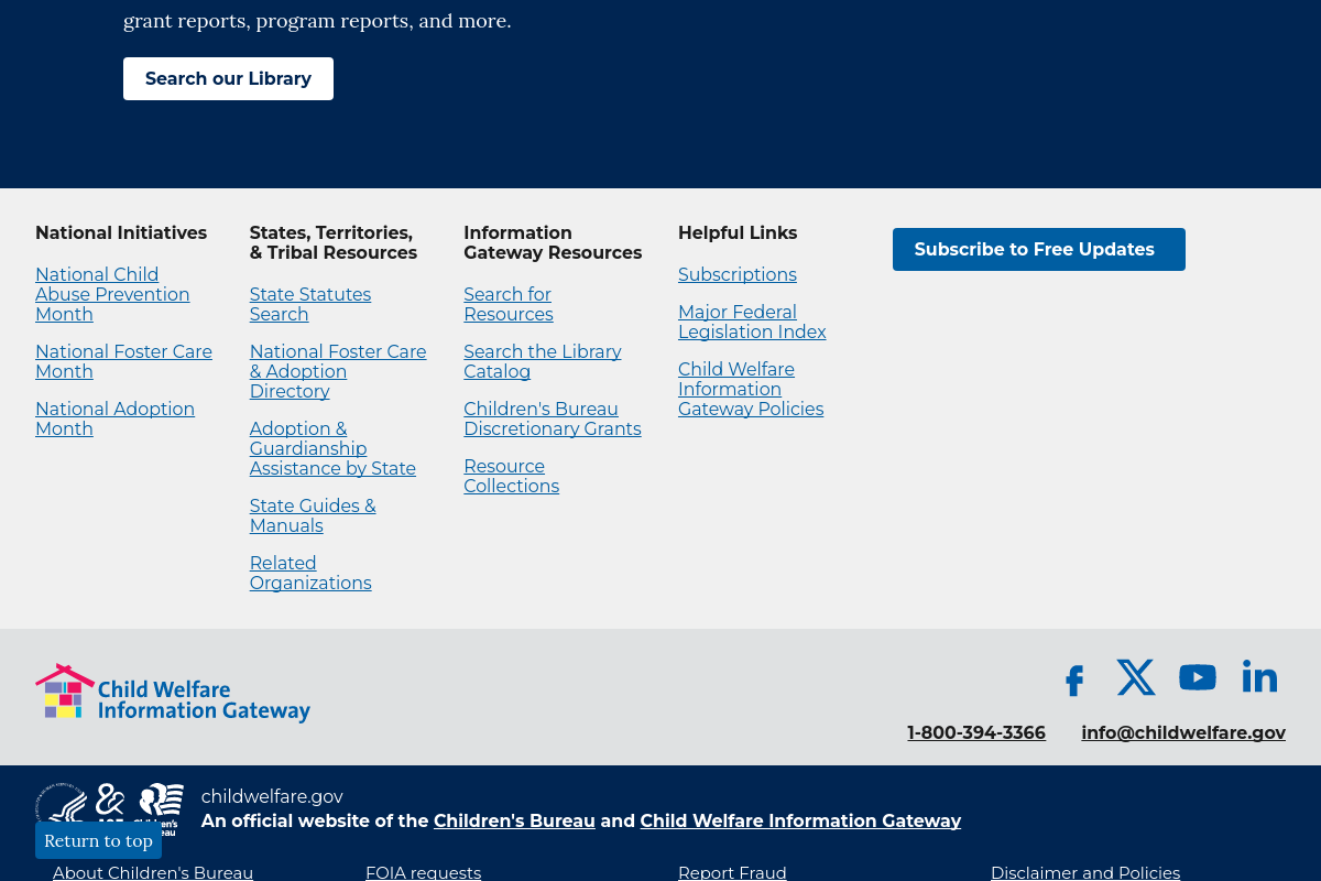 ChildWelfare.gov screenshot