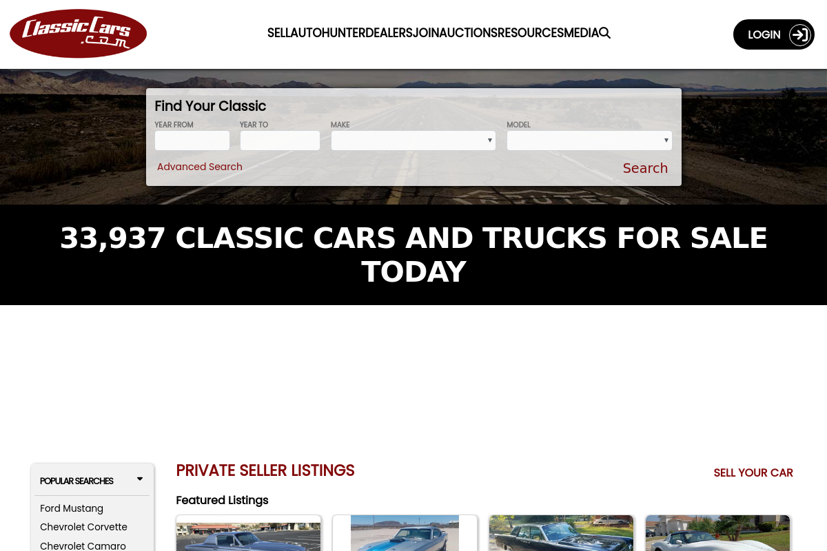 ClassicCars.com screenshot