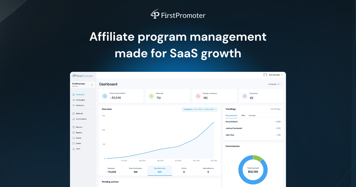 FirstPromoter screenshot