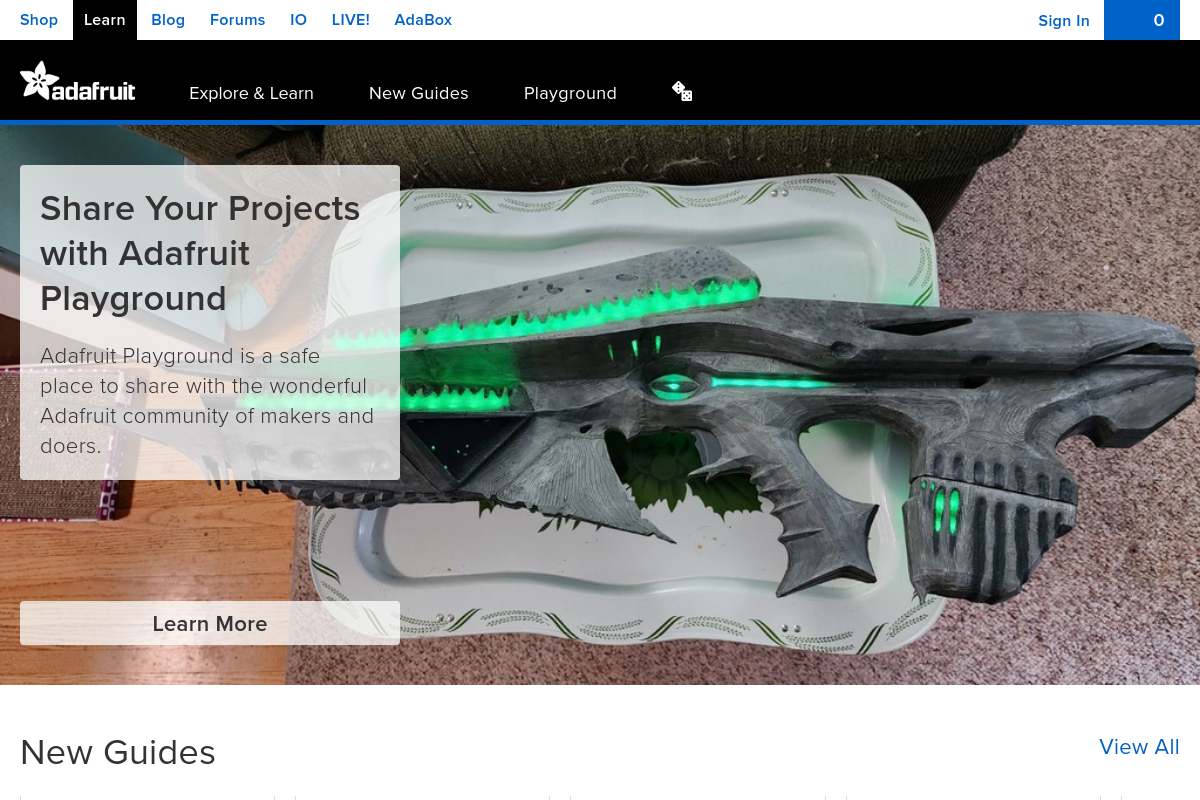 Adafruit Learn System screenshot