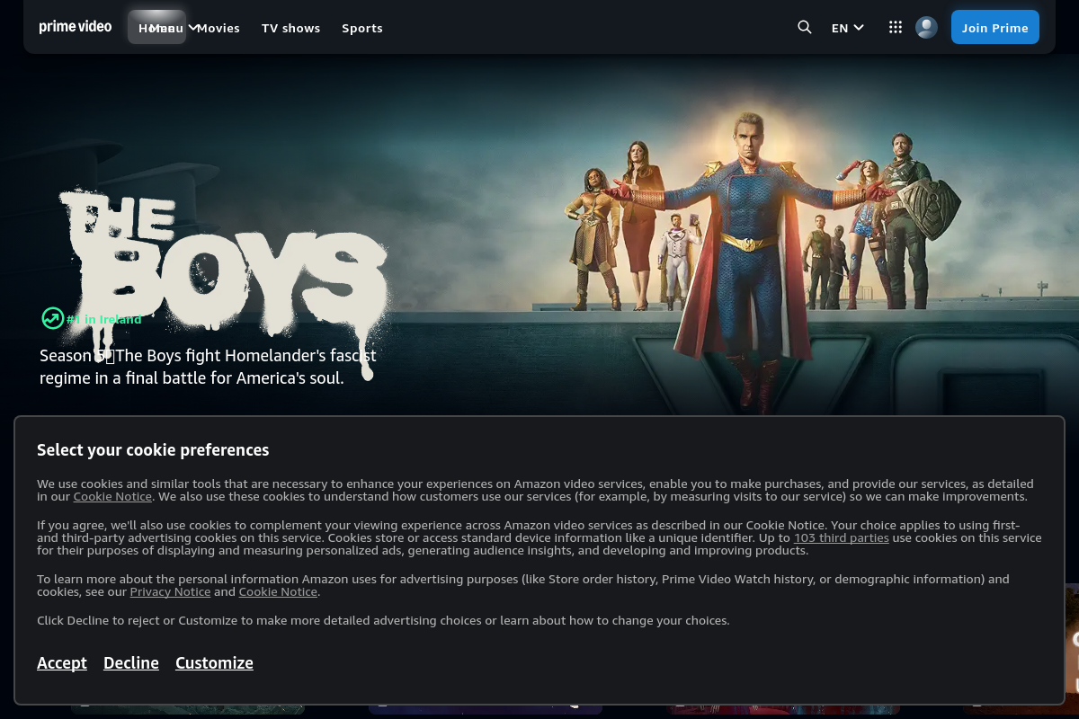 Amazon Prime Video screenshot
