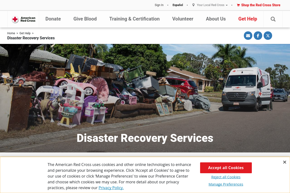 American Red Cross Disaster Relief screenshot