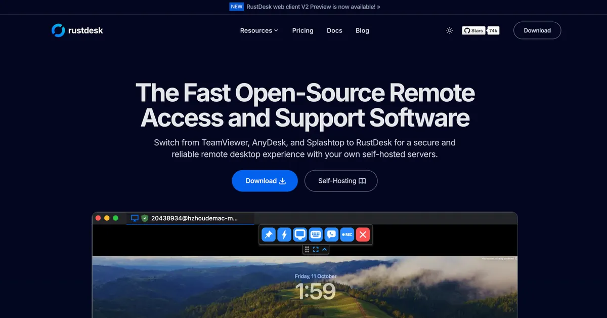 RustDesk screenshot