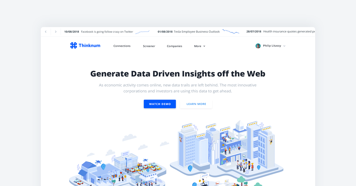 Thinknum Alternative Data screenshot
